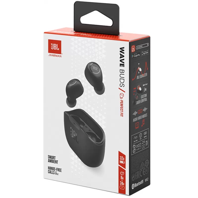 Auricular JBL Wave Buds Bluetooth - Black