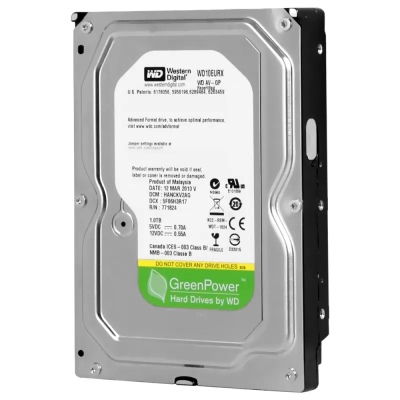 HD Interno SATA III Wersten Digital GreenPower 1TB 3.5" WD10EURX 7200 RPM