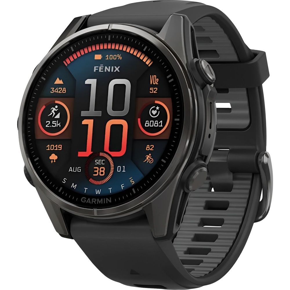 Reloj GPS Garmin Fenix 8 43mm AMOLED Sapphire 010-02903-20 - Titanium Black/Gray