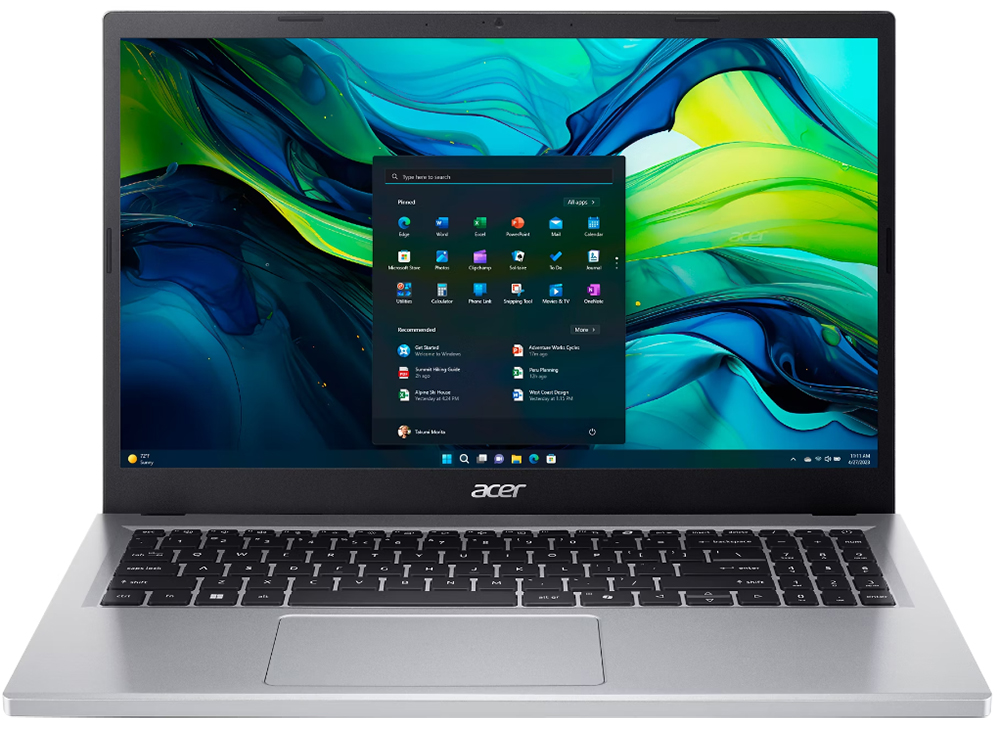 Notebook Acer Aspire Go 15 AG15-31P-3947 15.6&quot; Intel Core i3-N305 8/128GB W11H - Pure Silver