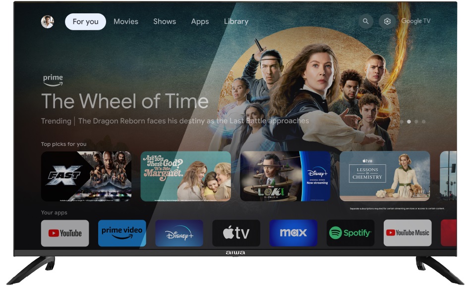 Smart TV QLED Aiwa 75&quot; AW75B4QFG 4k Ultra HD