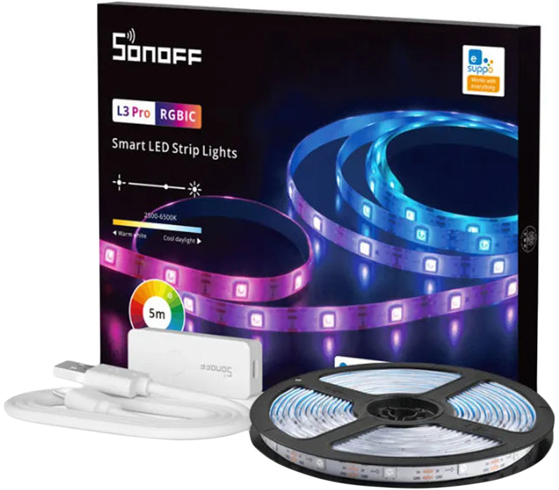 Tira Smart LED RGBIC Kit Sonoff L3-5M-P