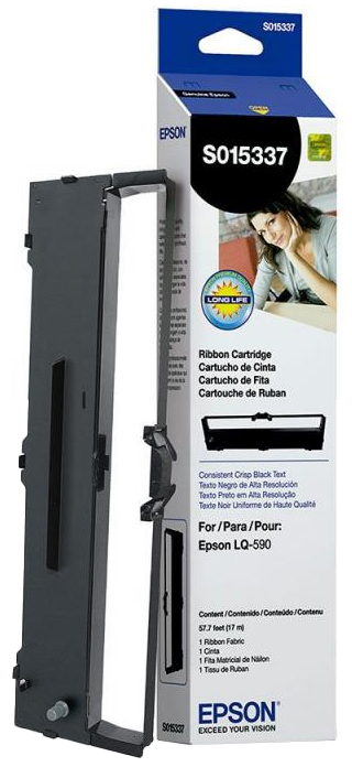 Cartucho de Cinta Epson S015337 para Impresora LQ-590 - Black